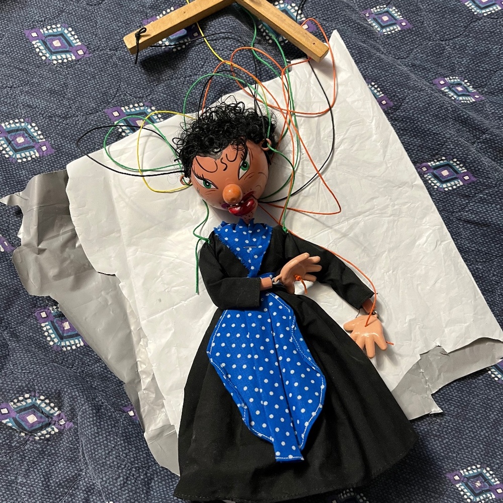 Vintage Mid-1960s Pelham marionette Witch character puppet